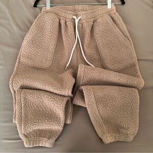 Forever 21 Tan Sherpa Joggers